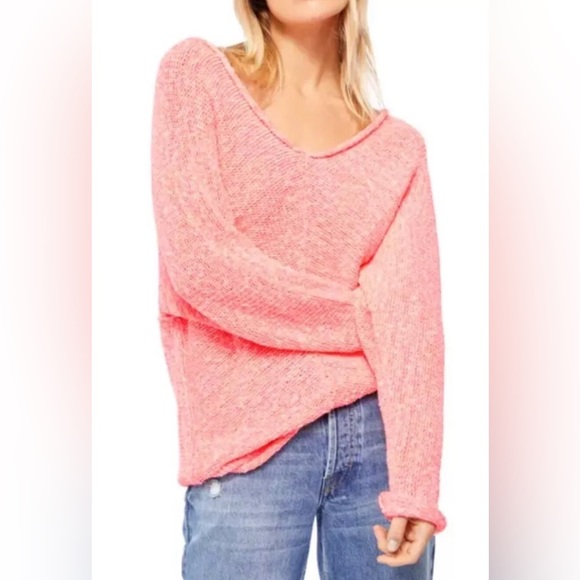 Neon flamingo’ Sweater by Free People size small - Picture 2 of 4